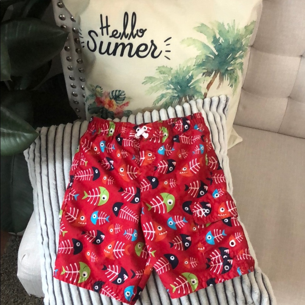 3/$15 OP brand Toddler boys Swim Trunks-Fishbone